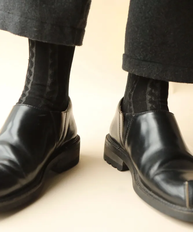 Cable Cotton Dress Socks | Tread sold by OKAYOK
