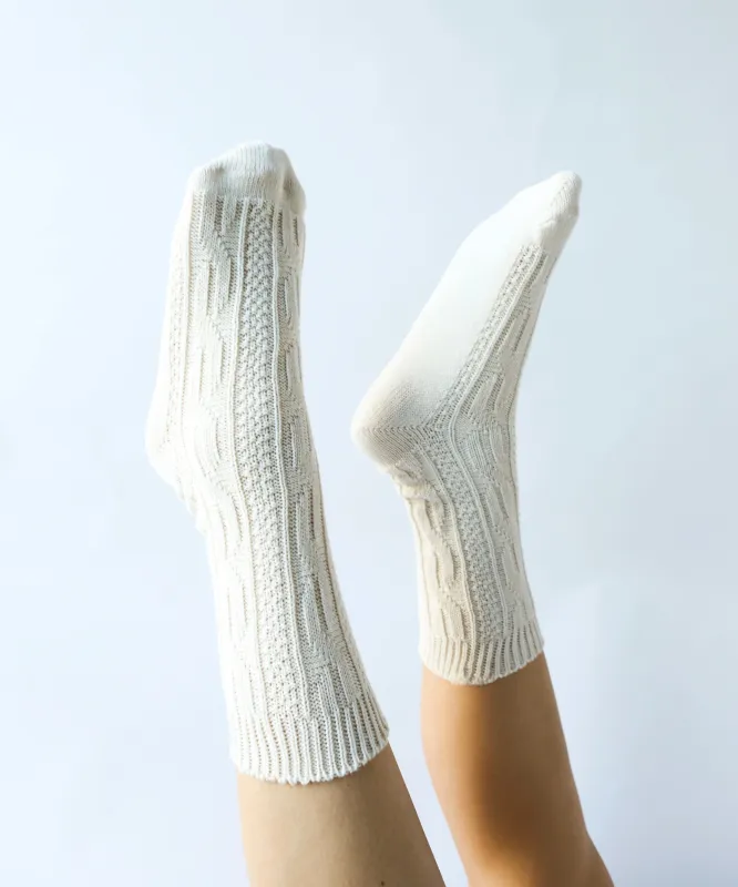 Jenny Crew Cotton Socks | Natural sold by OKAYOK