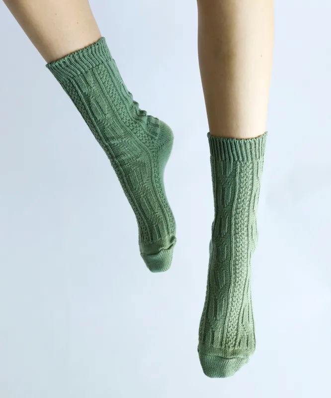Jenny Crew Cotton Socks | Sage sold by OKAYOK