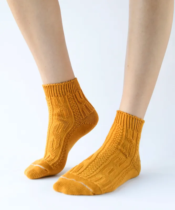 Jenny Cotton Ankle Socks | Brass sold by OKAYOK