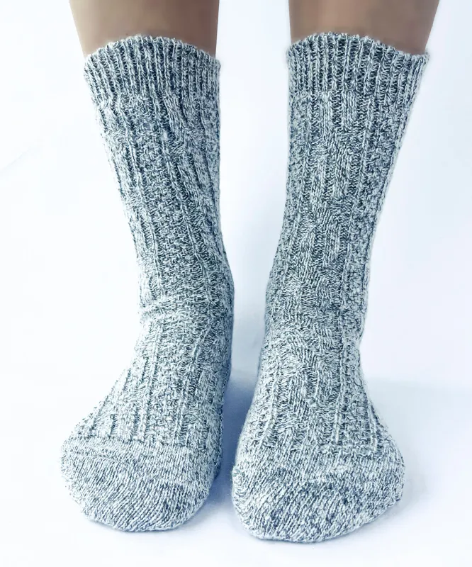 Thick Jenny Socks | Grey Bouclé sold by OKAYOK