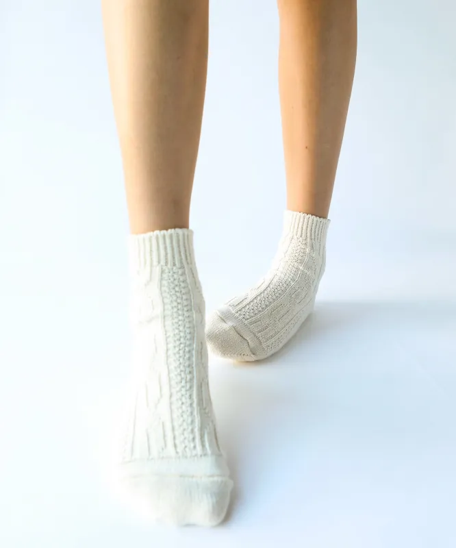Jenny Cotton Ankle Socks | Natural sold by OKAYOK