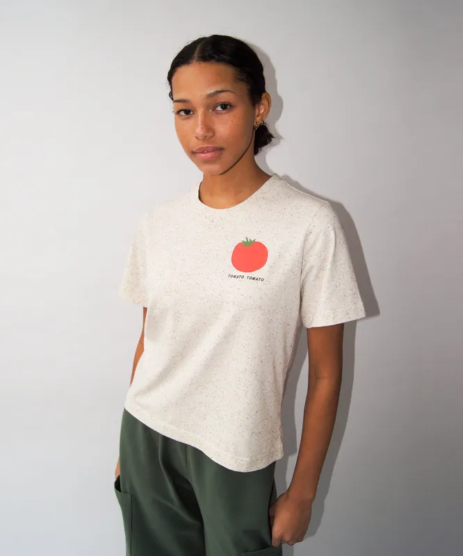 Tomato Tomato Boxy Cotton Tshirt sold by OKAYOK