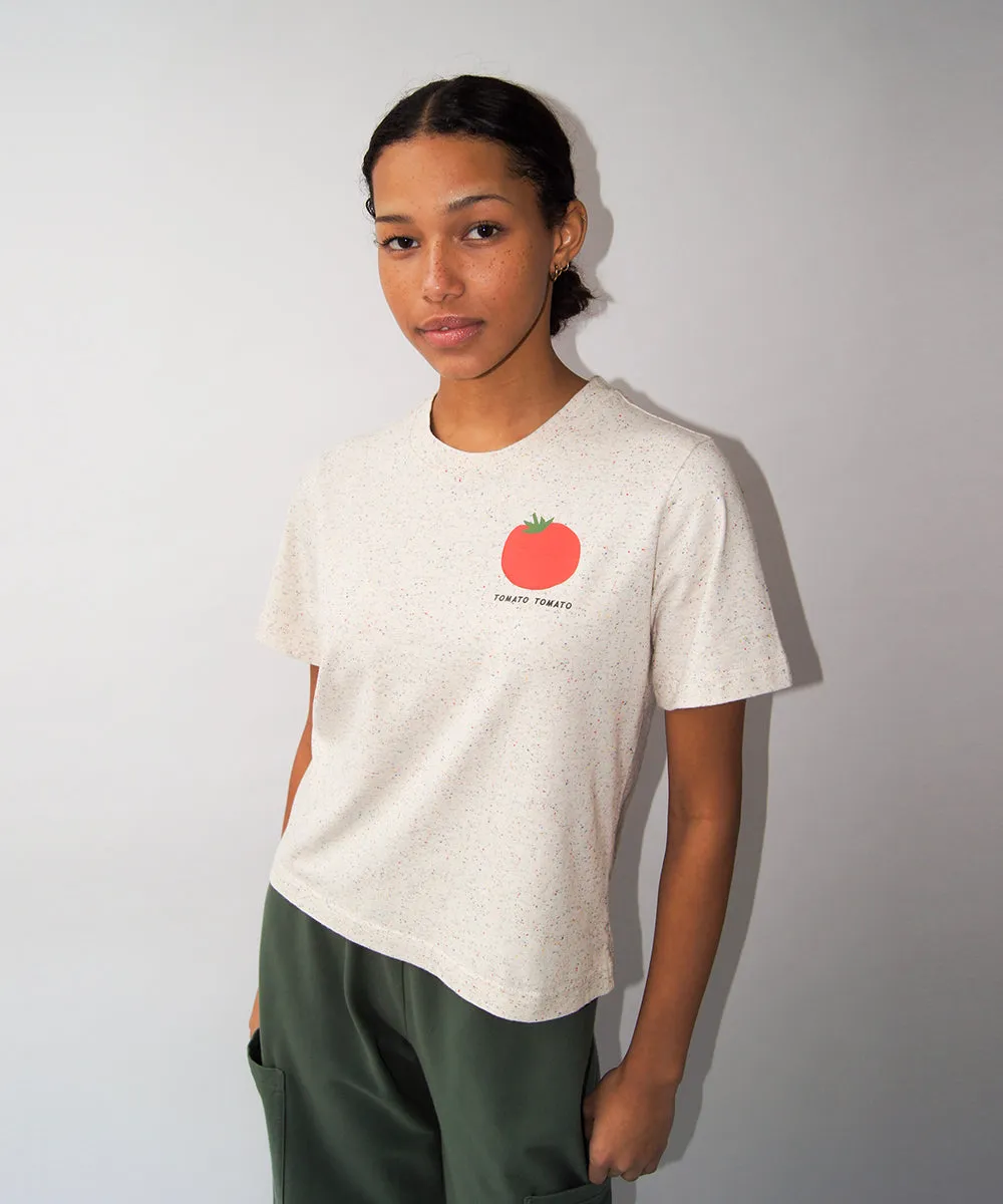 Tomato Tomato Boxy Cotton Tshirt sold by OKAYOK
