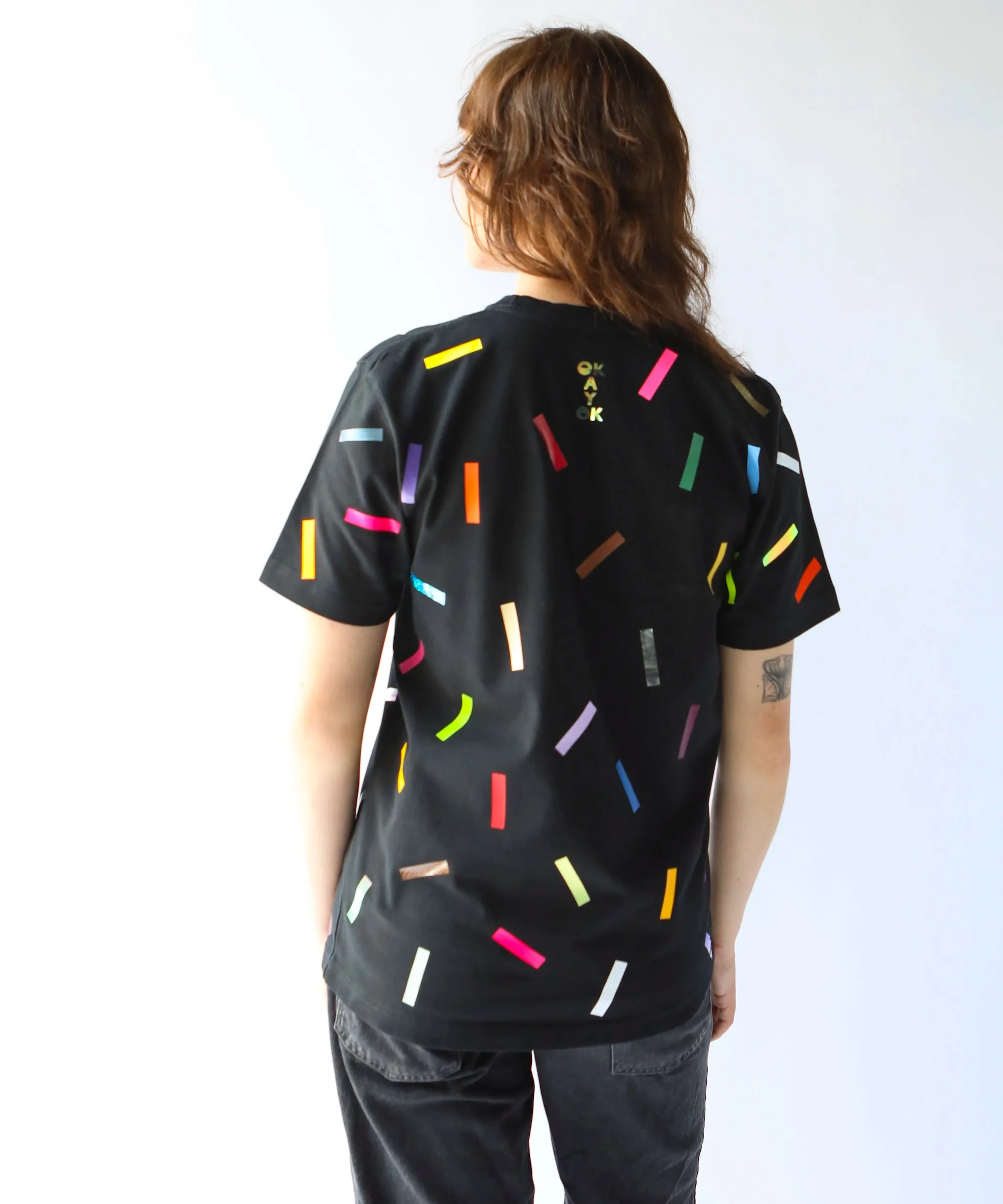Confetti Unisex Cotton TShirt | Black sold by OKAYOK product image thumbnail 4