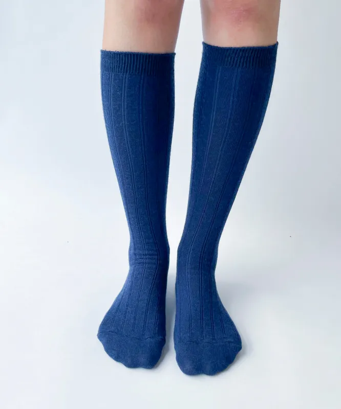 Wool Knee High Socks | Royal Blue sold by OKAYOK