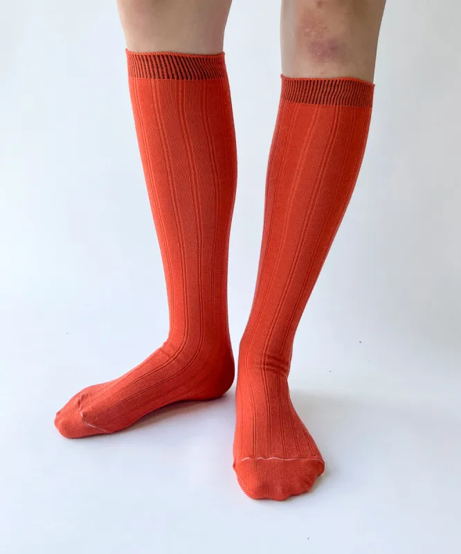 Wool Knee High Socks | Orange sold by OKAYOK