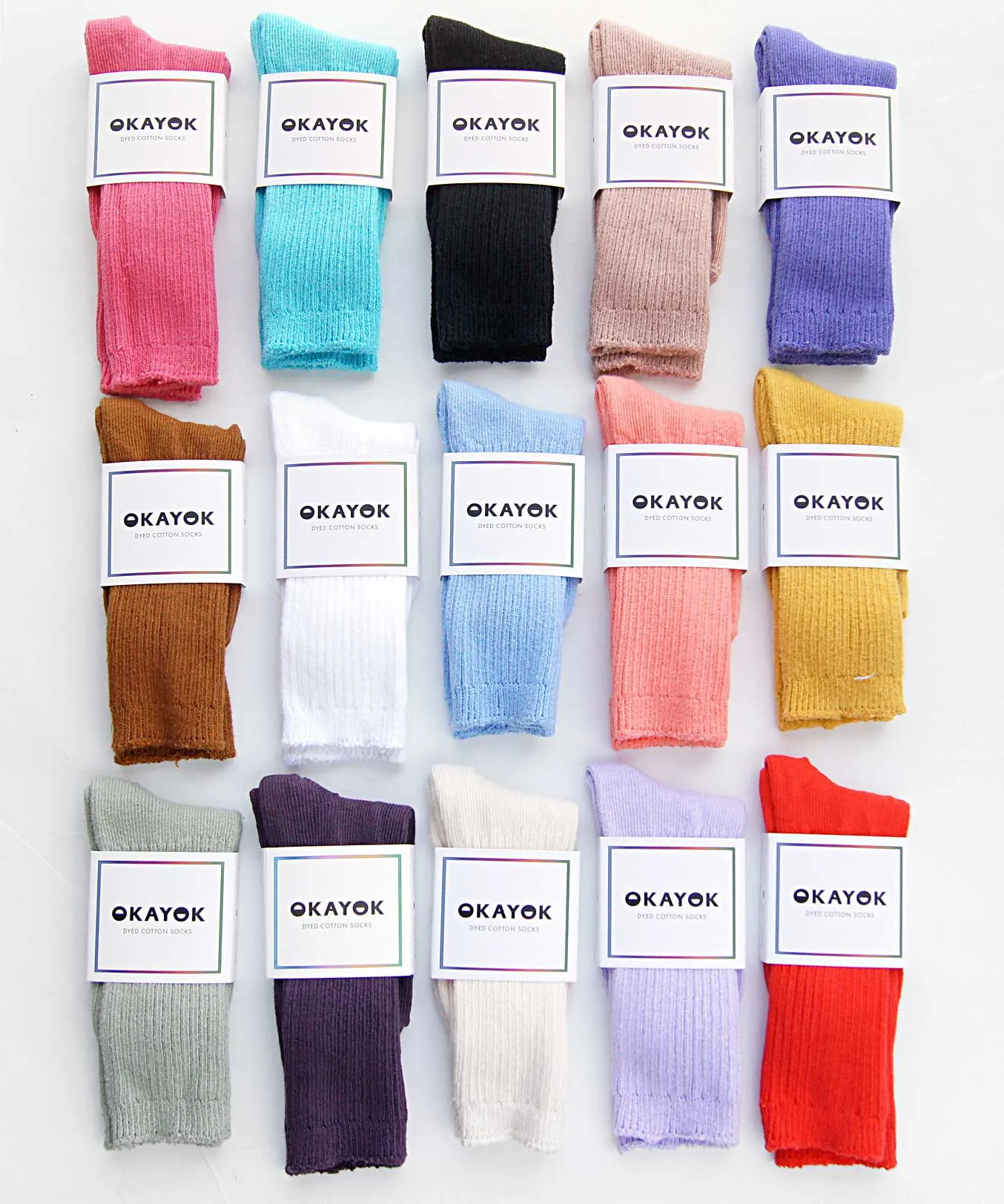 Dyed Cotton Socks | White sold by OKAYOK product image thumbnail 3