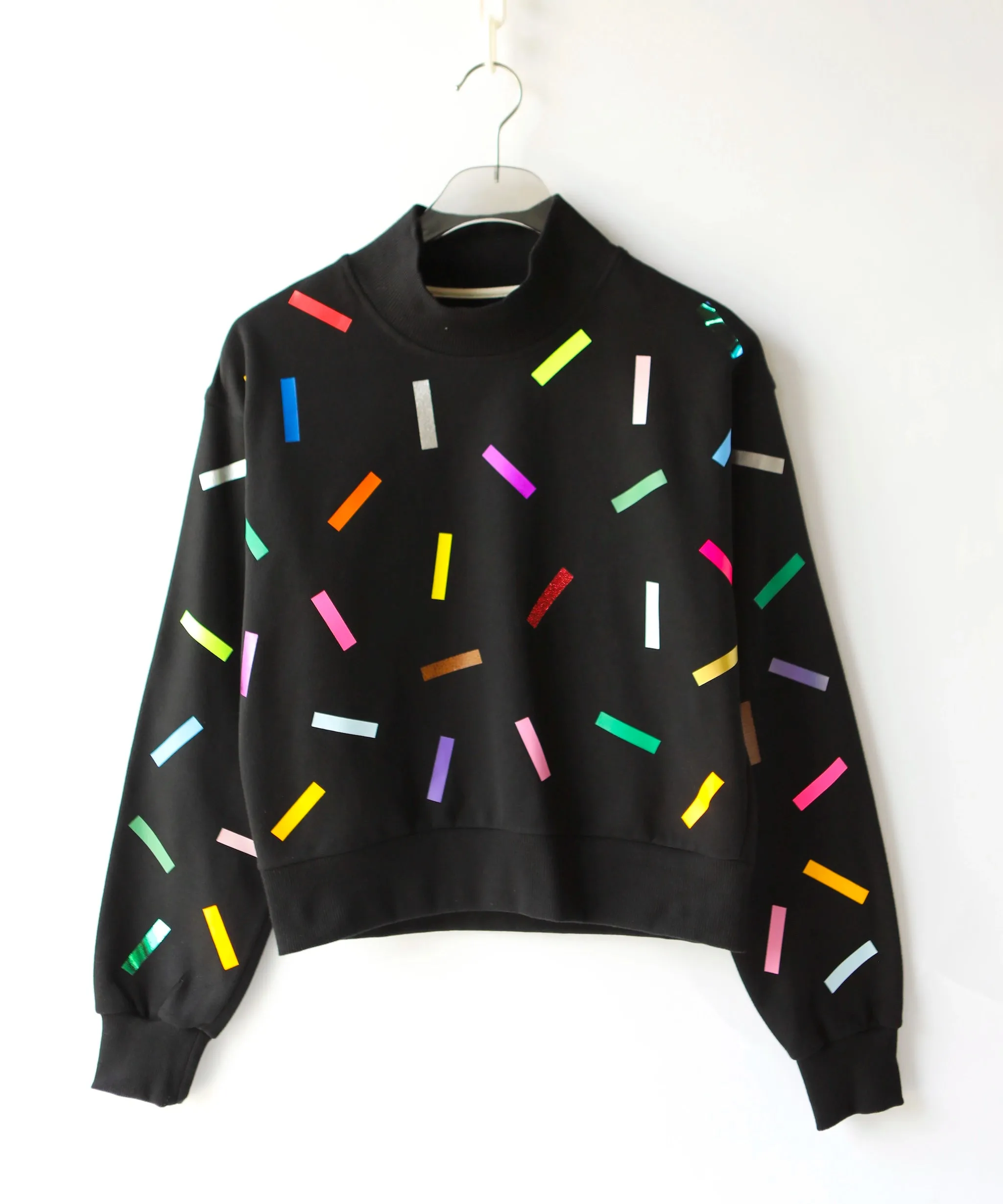 Mockneck Confetti Laine Sweatshirt | Black sold by OKAYOK product image thumbnail 5