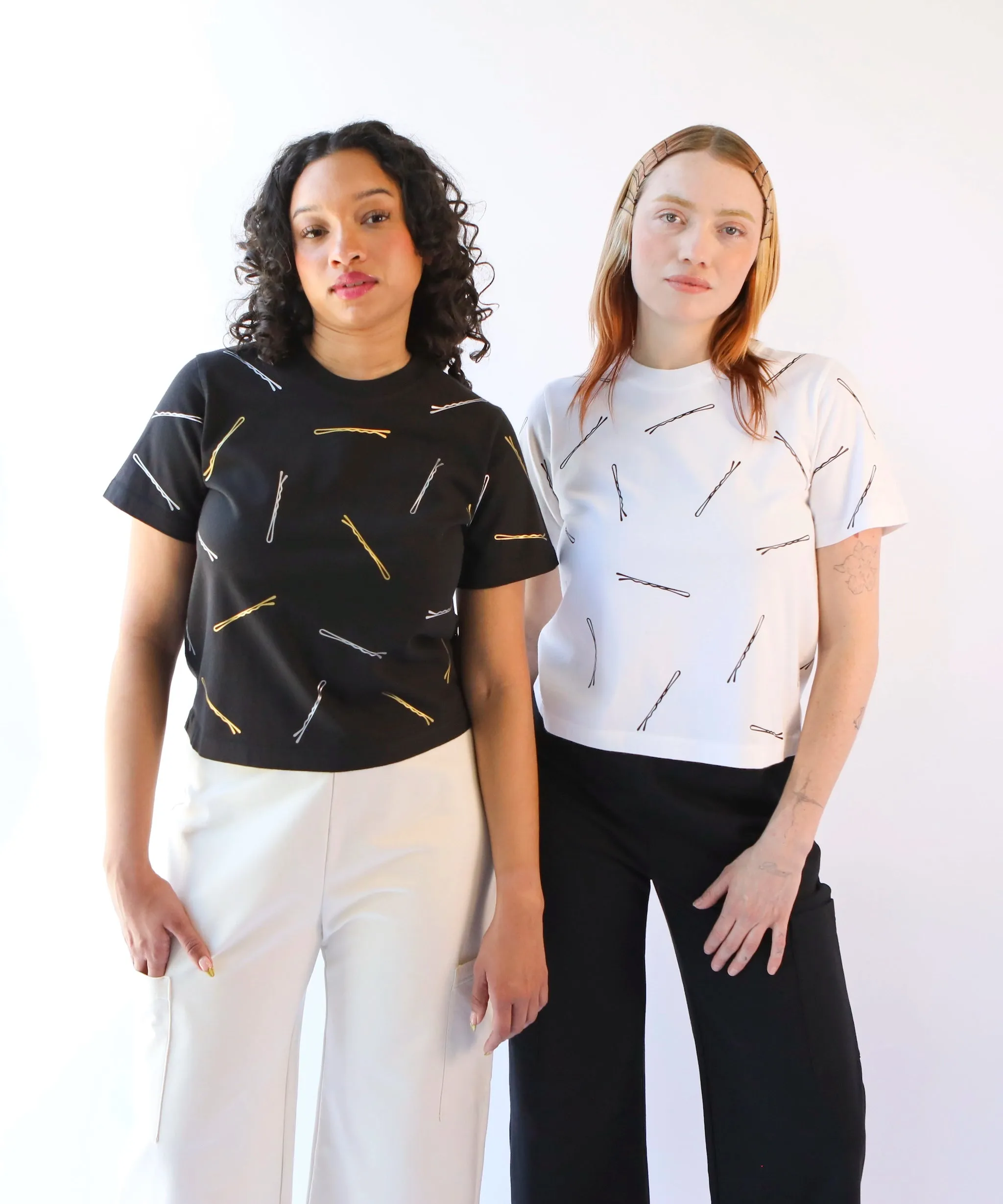 Bobby Pin Boxy Cotton Tshirt | Black sold by OKAYOK product image thumbnail 4