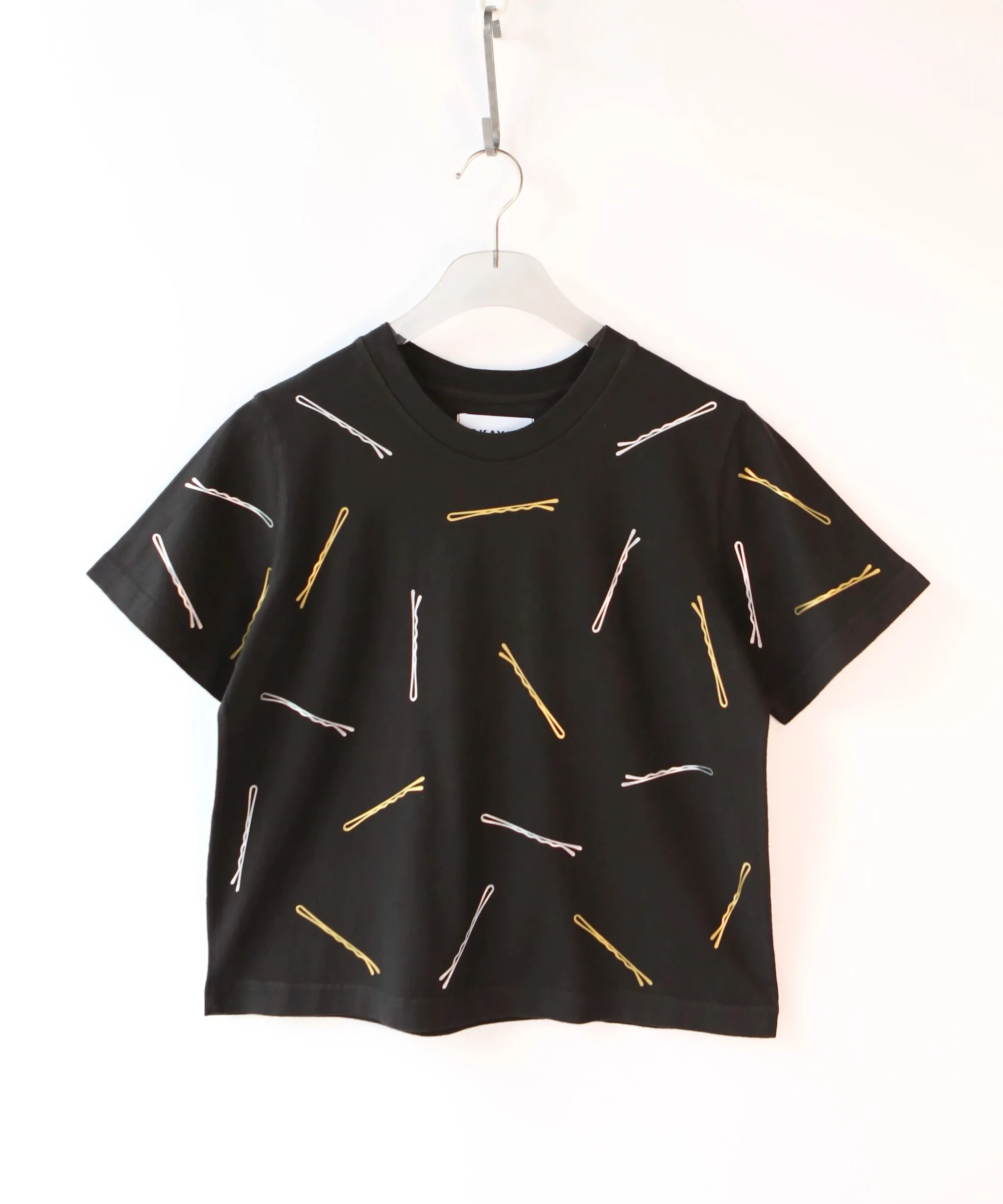 Bobby Pin Boxy Cotton Tshirt | Black sold by OKAYOK product image thumbnail 5