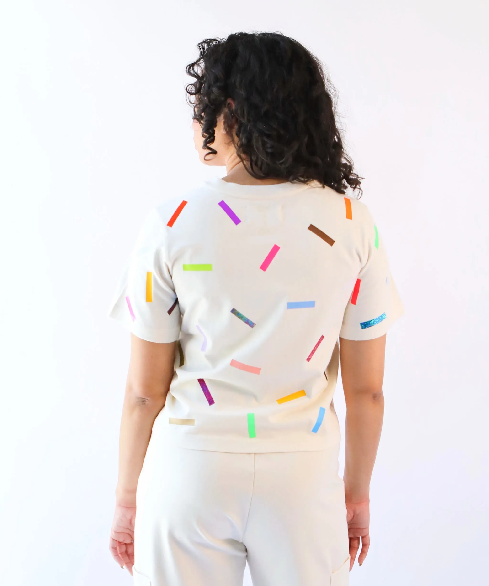 Confetti Boxy Tshirt | Natural sold by OKAYOK product image thumbnail 4