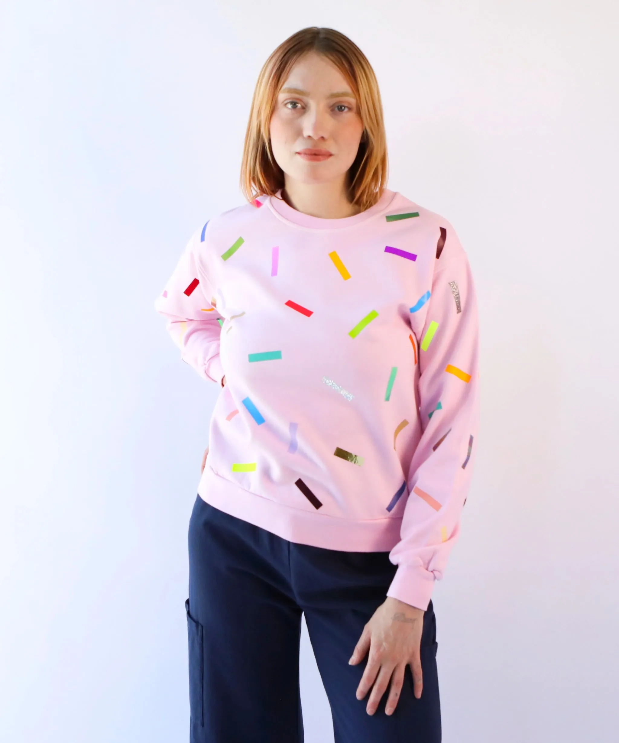 Confetti Unisex Cotton Sweatshirt | Pink sold by OKAYOK product image thumbnail 3
