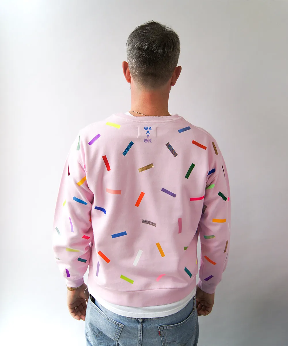 Confetti Unisex Cotton Sweatshirt | Pink sold by OKAYOK product image thumbnail 2