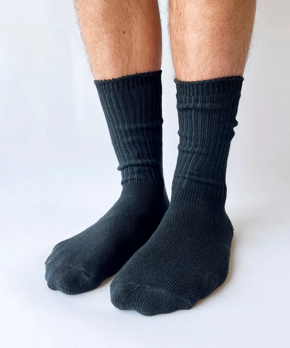 Dyed Cotton Socks | Black sold by OKAYOK