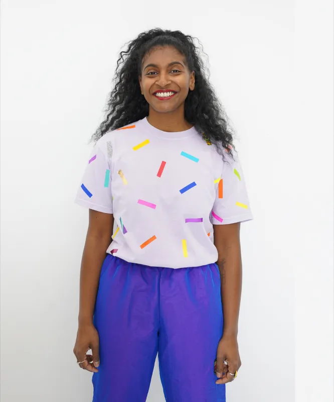 Lavender Confetti Tee | Large sold by OKAYOK