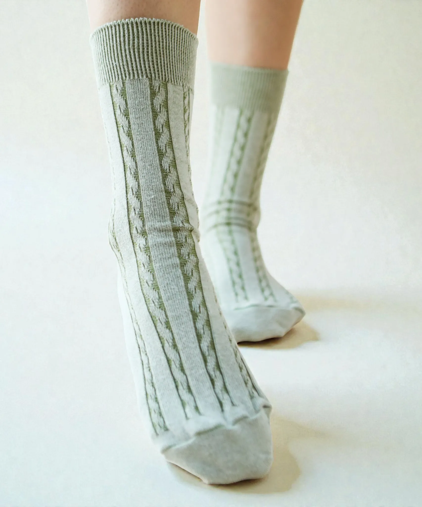 Cable Cotton Dress Socks | Thyme sold by OKAYOK product image thumbnail 4