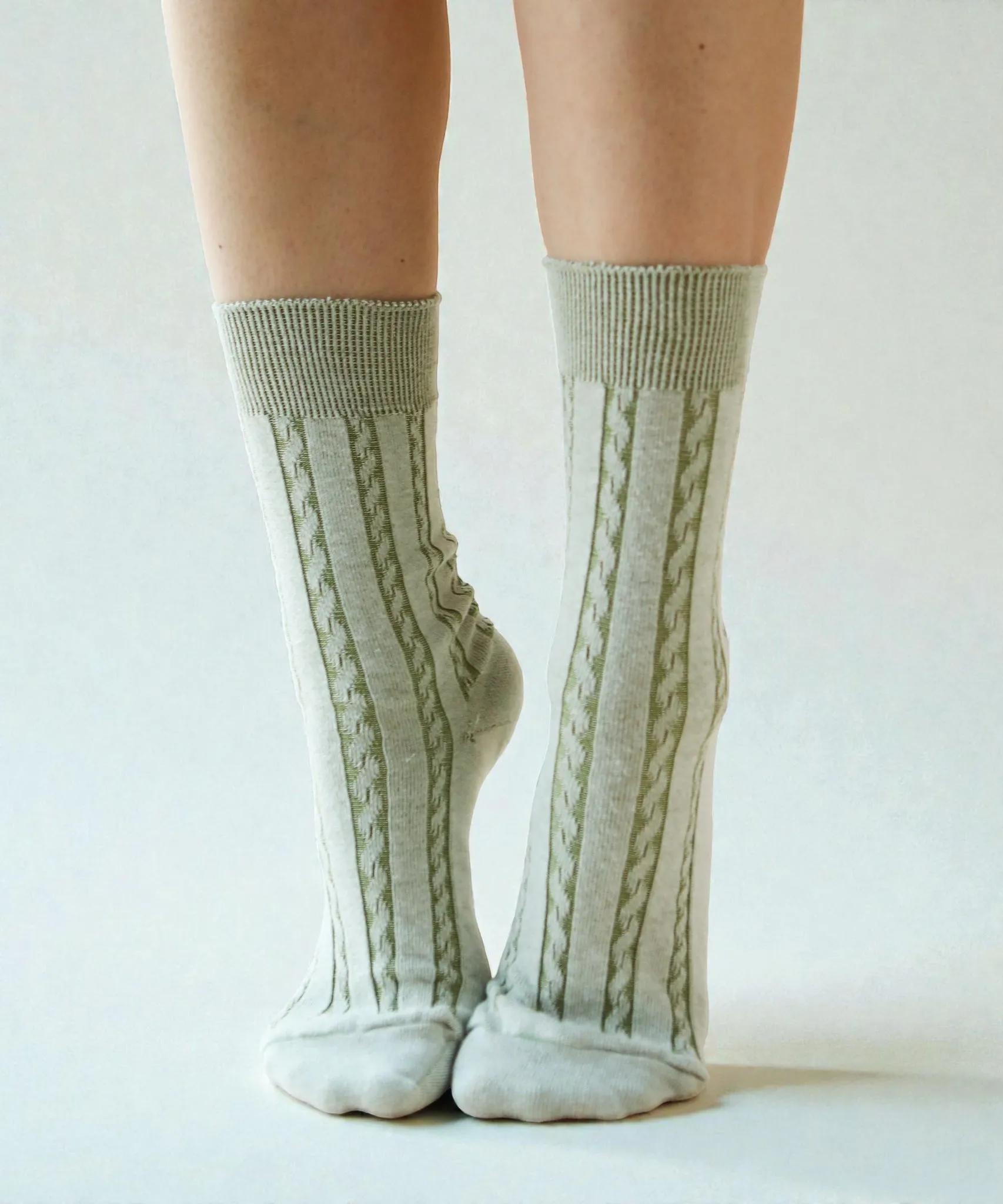 Cable Cotton Dress Socks | Thyme sold by OKAYOK product image thumbnail 5