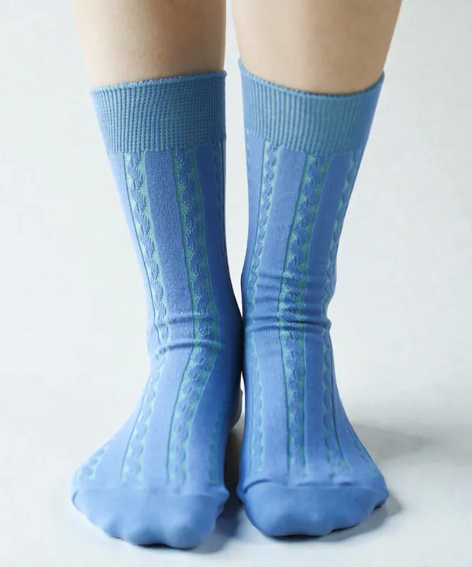 (Pre-order) Cable Cotton Dress Socks | Perimint sold by OKAYOK