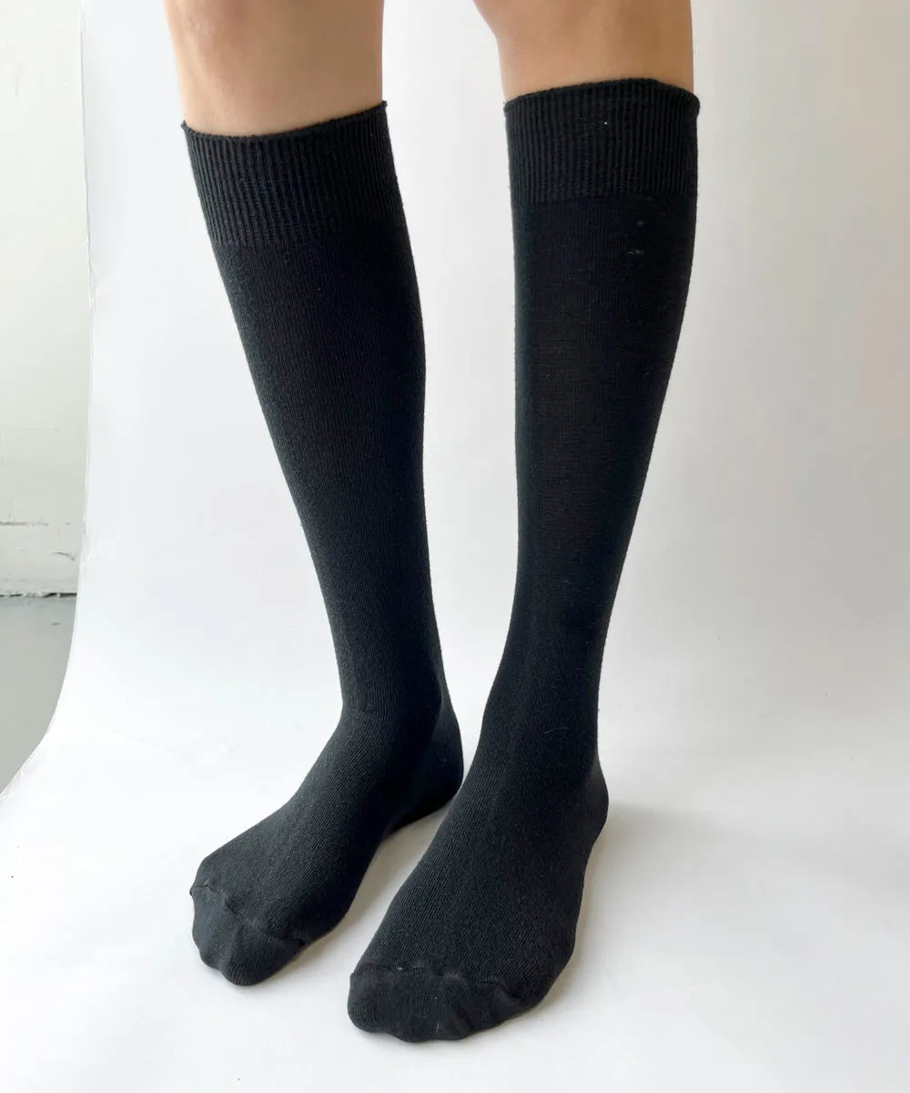 Black Cotton Knee Highs - XS/S sold by OKAYOK product image thumbnail 2