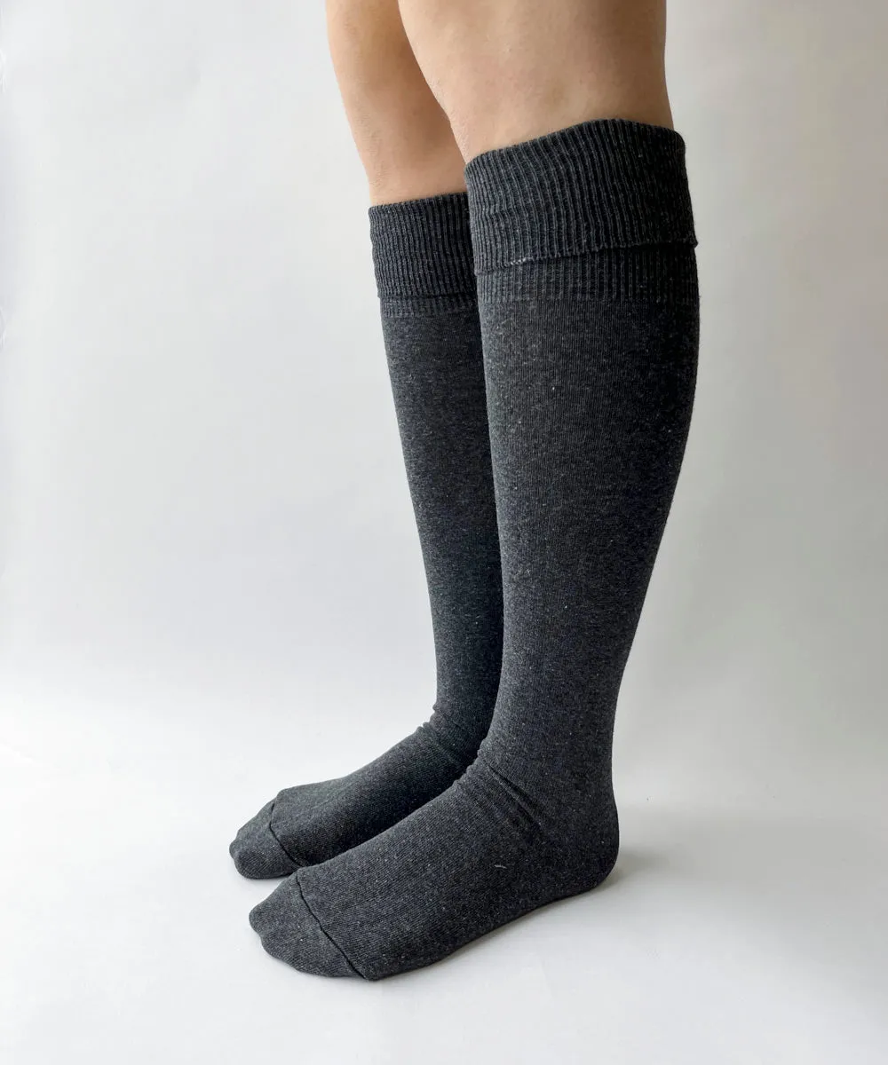 Dark Grey Cotton Knee Highs - S/M sold by OKAYOK product image thumbnail 2