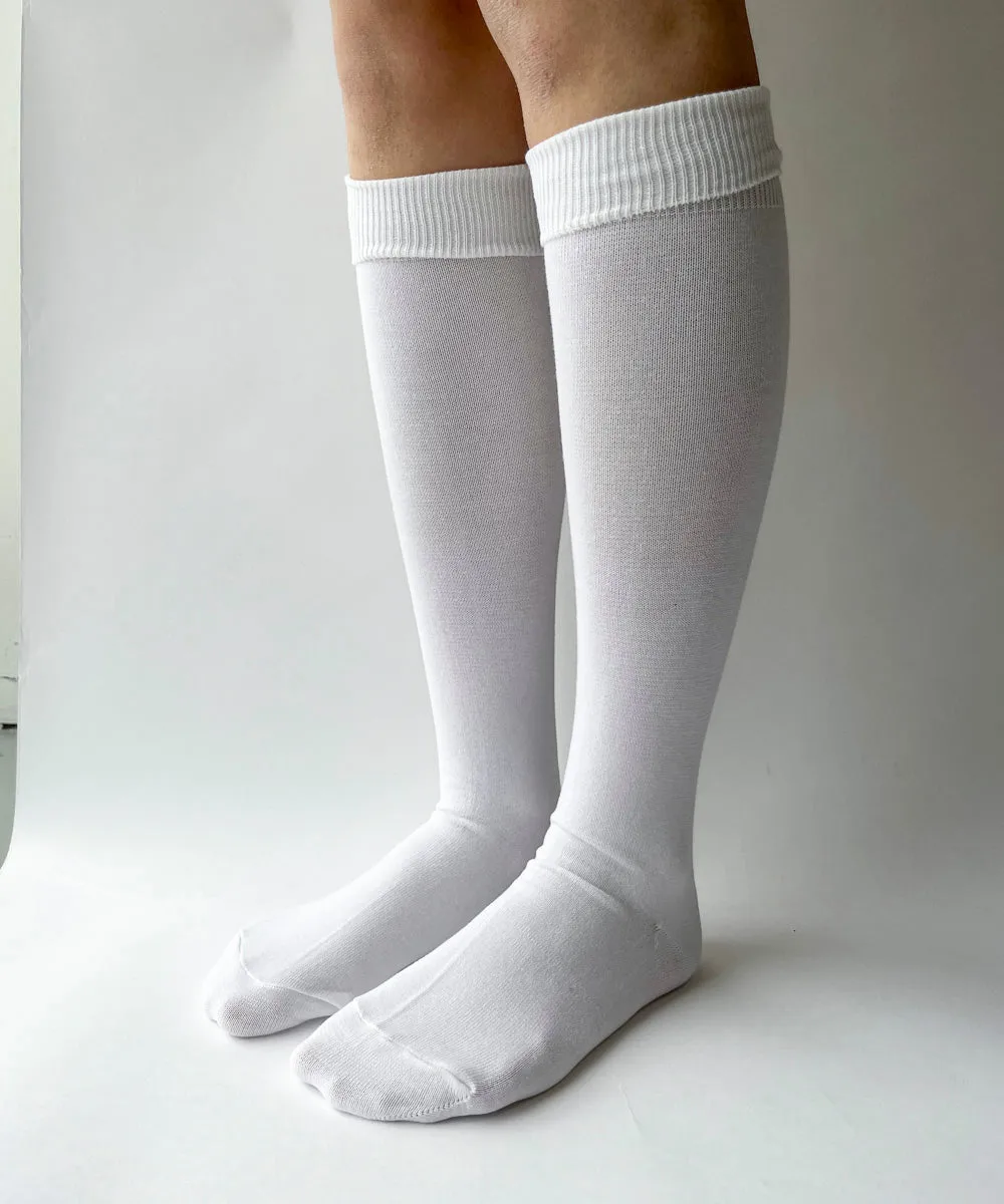 White Cotton Knee Highs - S/M sold by OKAYOK product image thumbnail 2