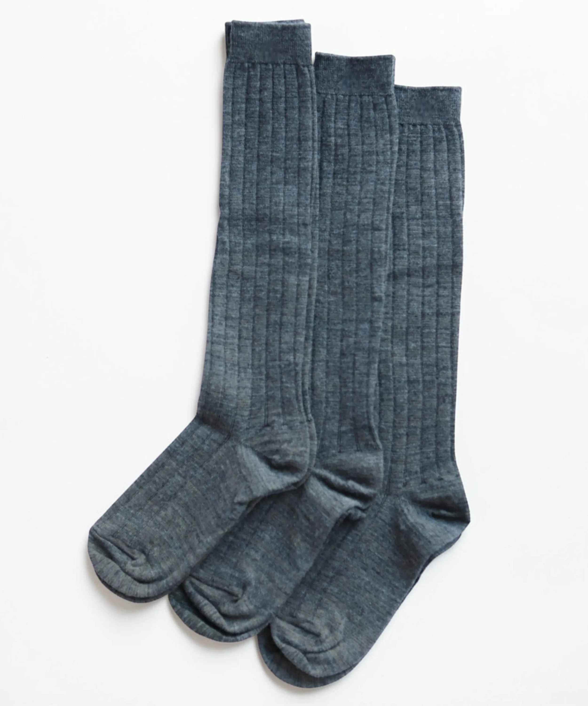 Wool Knee High Socks | Charcoal Seconds sold by OKAYOK