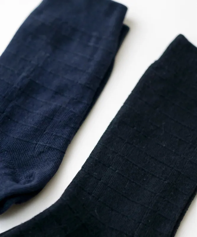 Grid Pattern Cotton Dress Socks - S/M sold by OKAYOK