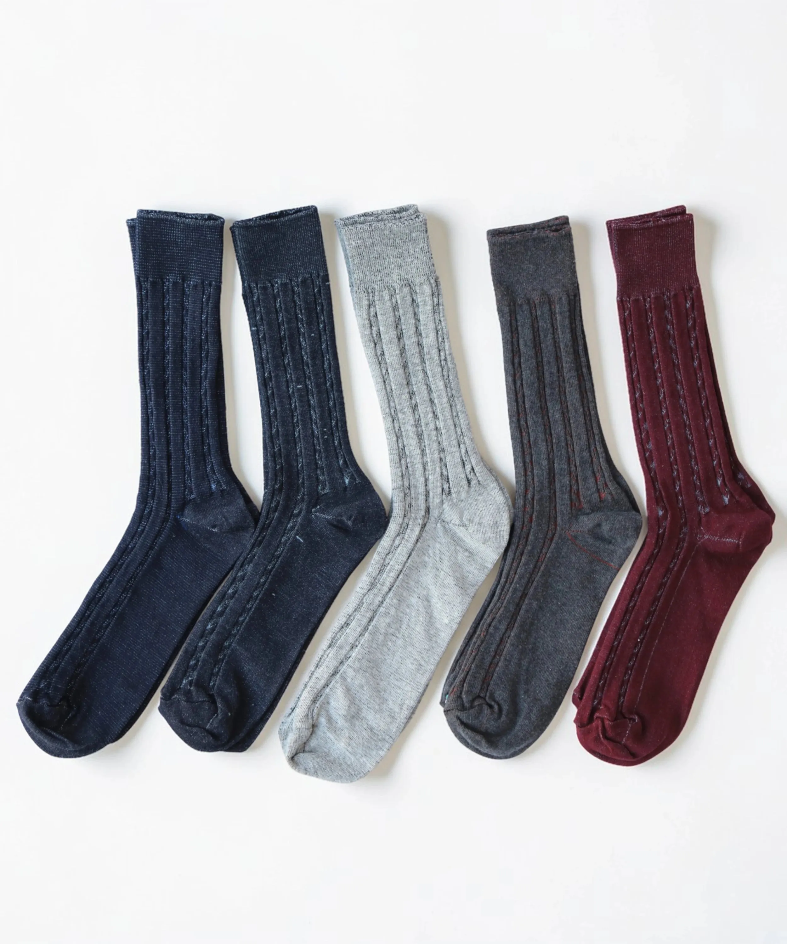 Cotton Cable Dress Sock Seconds - M/L sold by OKAYOK