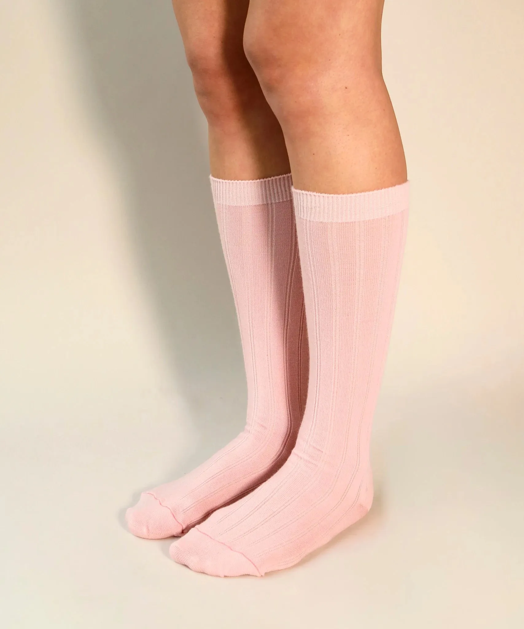 Light Pink Wool Knee High Socks sold by OKAYOK product image thumbnail 3