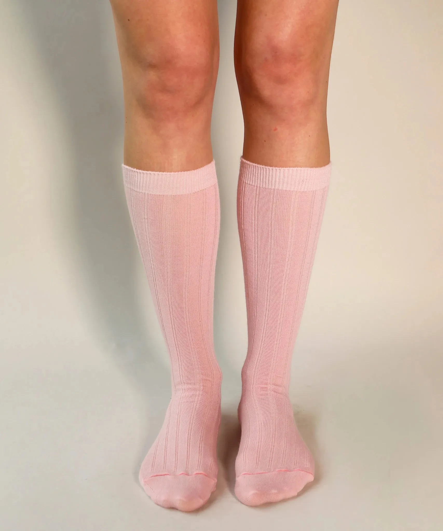 Light Pink Wool Knee High Socks sold by OKAYOK product image thumbnail 2