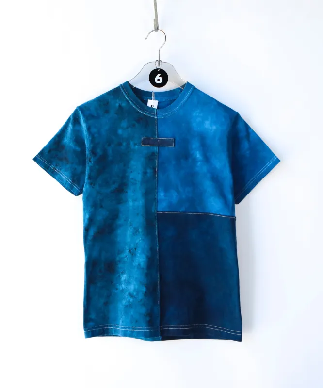 Various Mixed Blues Collage Tie Dye TShirt made by OKAYOK