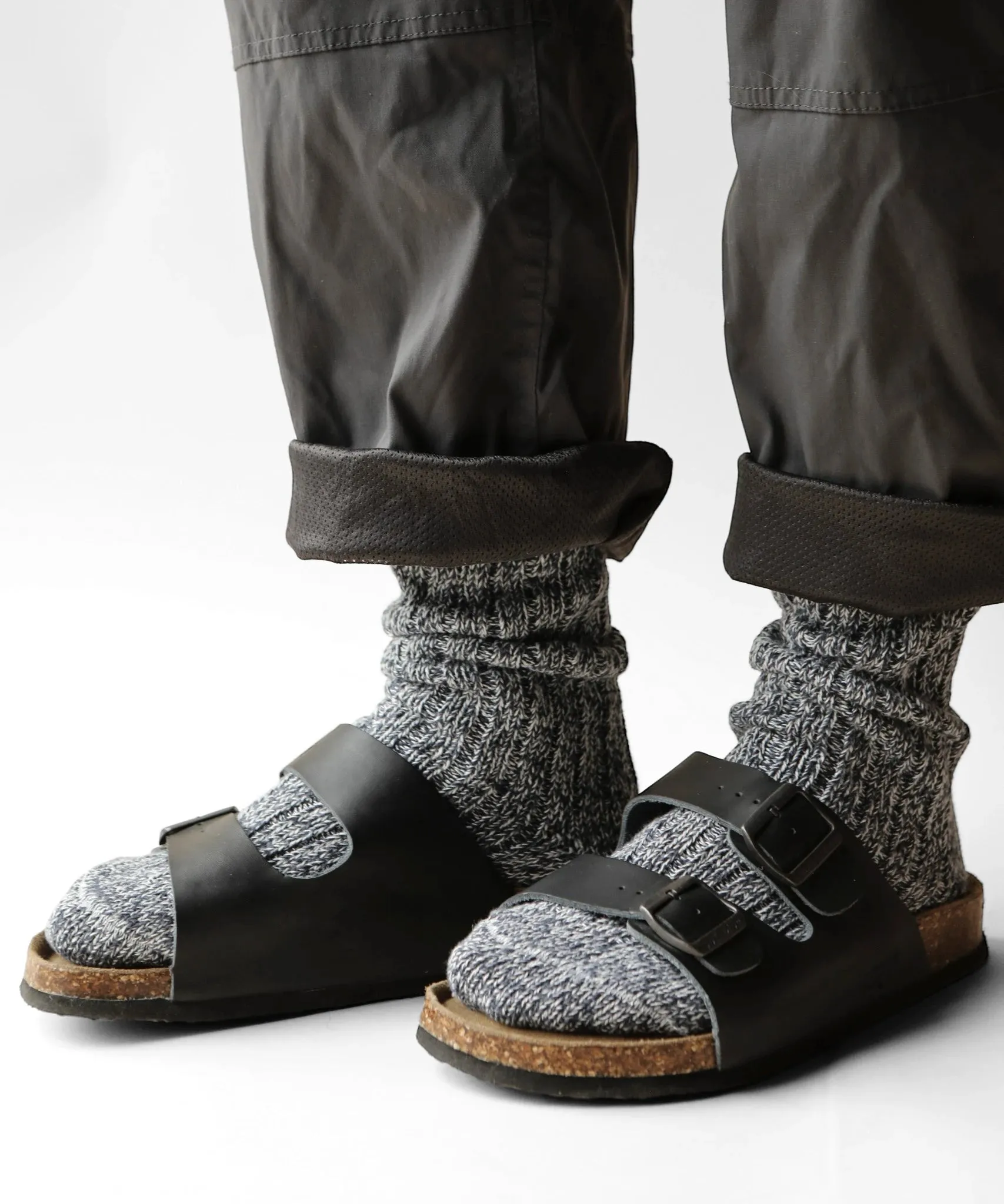 Salt and Pepper Thick Cotton Socks sold by OKAYOK