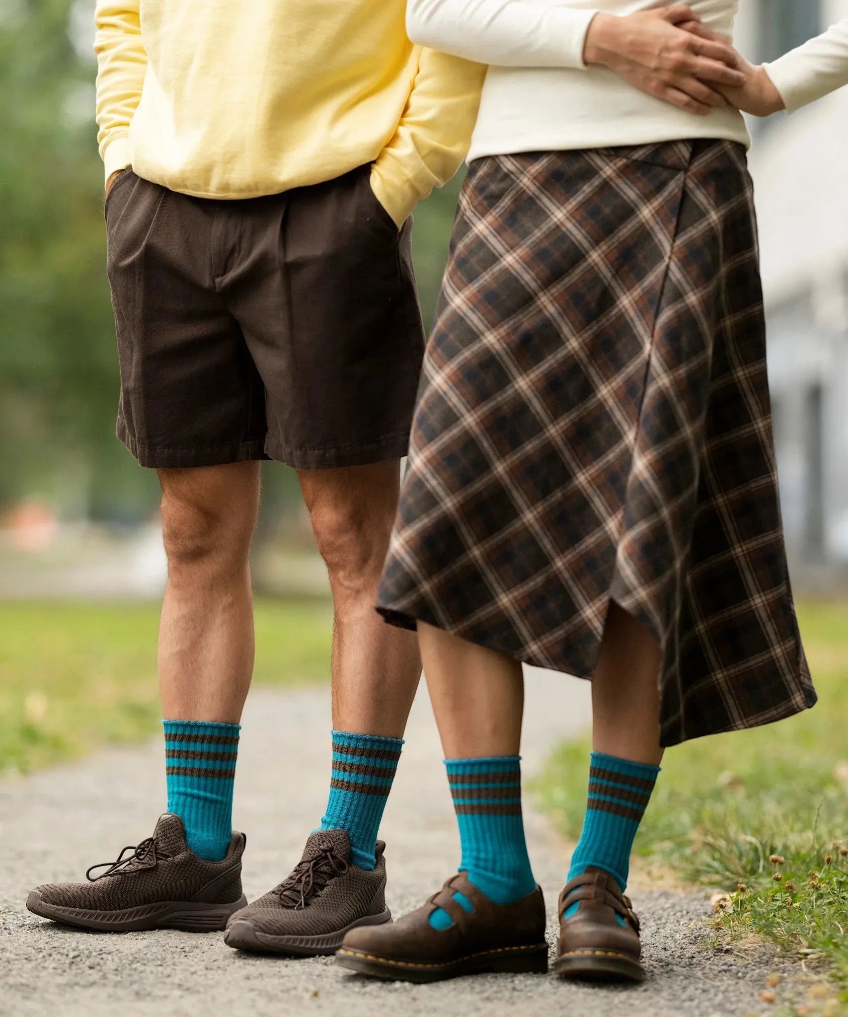 Cotton Sport Socks | Teal & Brown sold by OKAYOK product image thumbnail 2