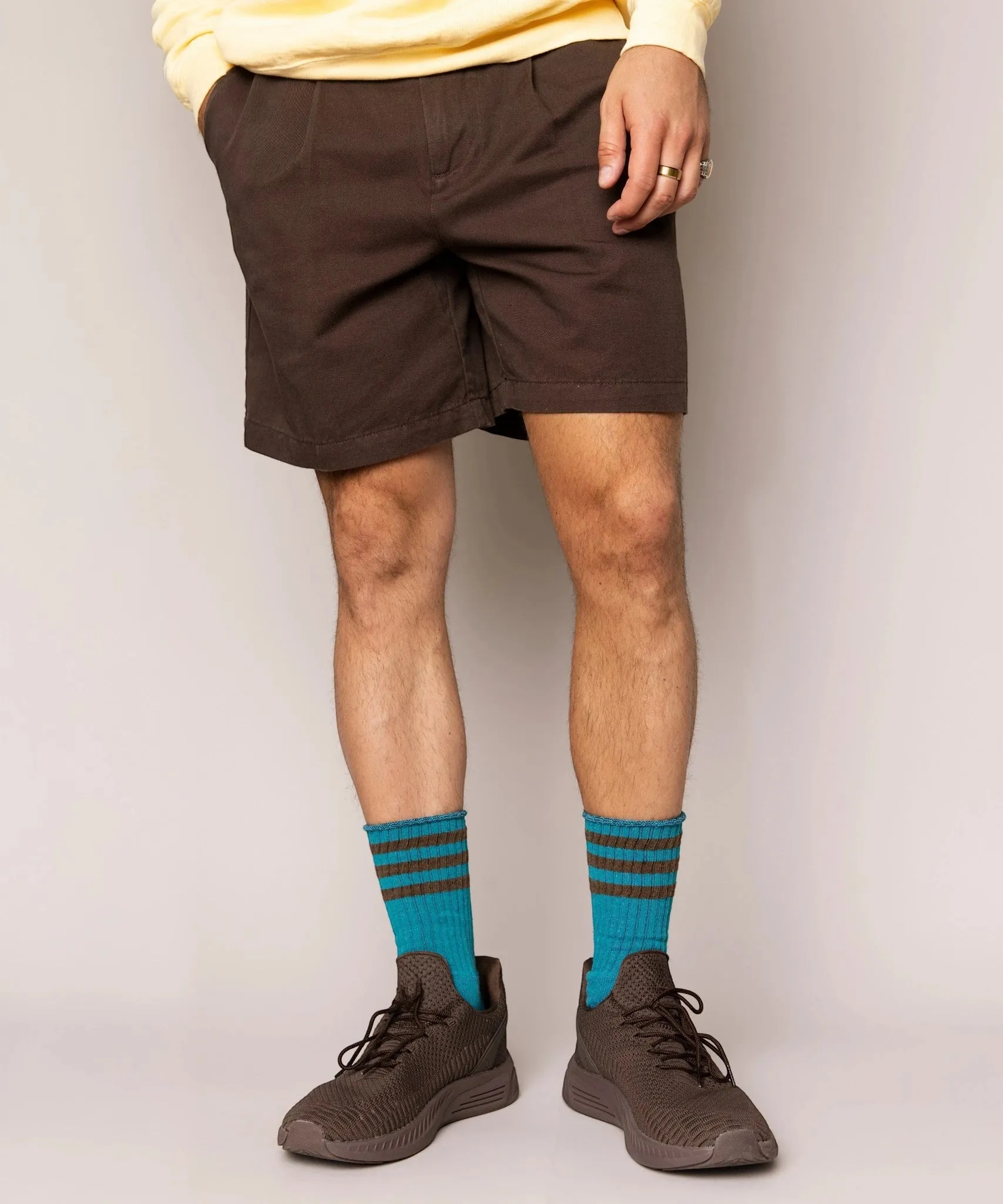 Cotton Sport Socks | Teal & Brown sold by OKAYOK product image thumbnail 3