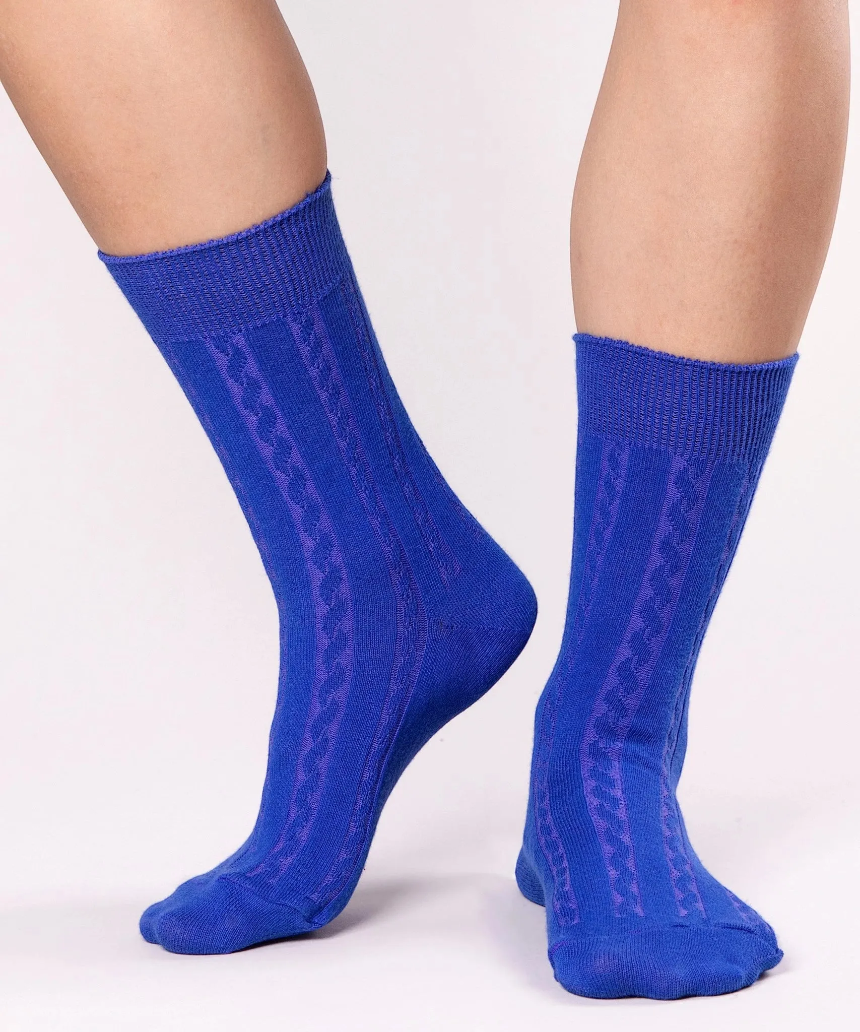 Cable Cotton Dress Socks | Bluelight sold by OKAYOK product image thumbnail 4