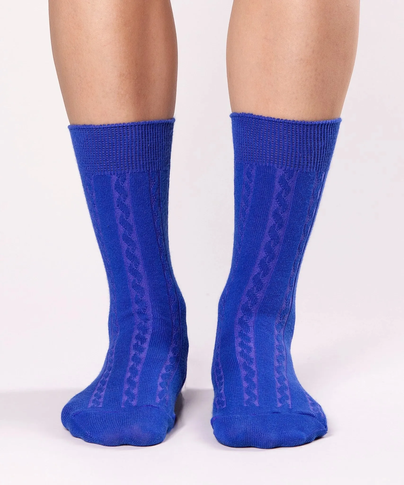 Cable Cotton Dress Socks | Bluelight sold by OKAYOK product image thumbnail 3