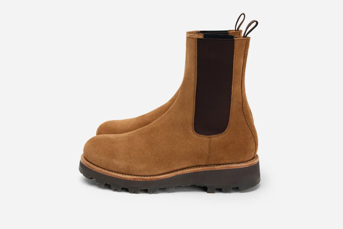 Lug Chelsea Boot ~ Snuff Suede sold by 3sixteen