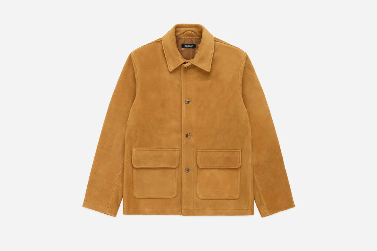 Work Jacket ~ Ochre Suede sold by 3sixteen