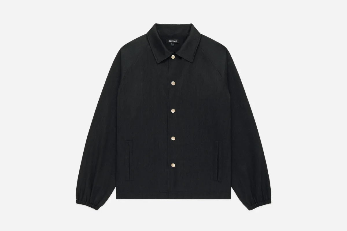 Coaches Jacket ~ Charcoal Wool sold by 3sixteen