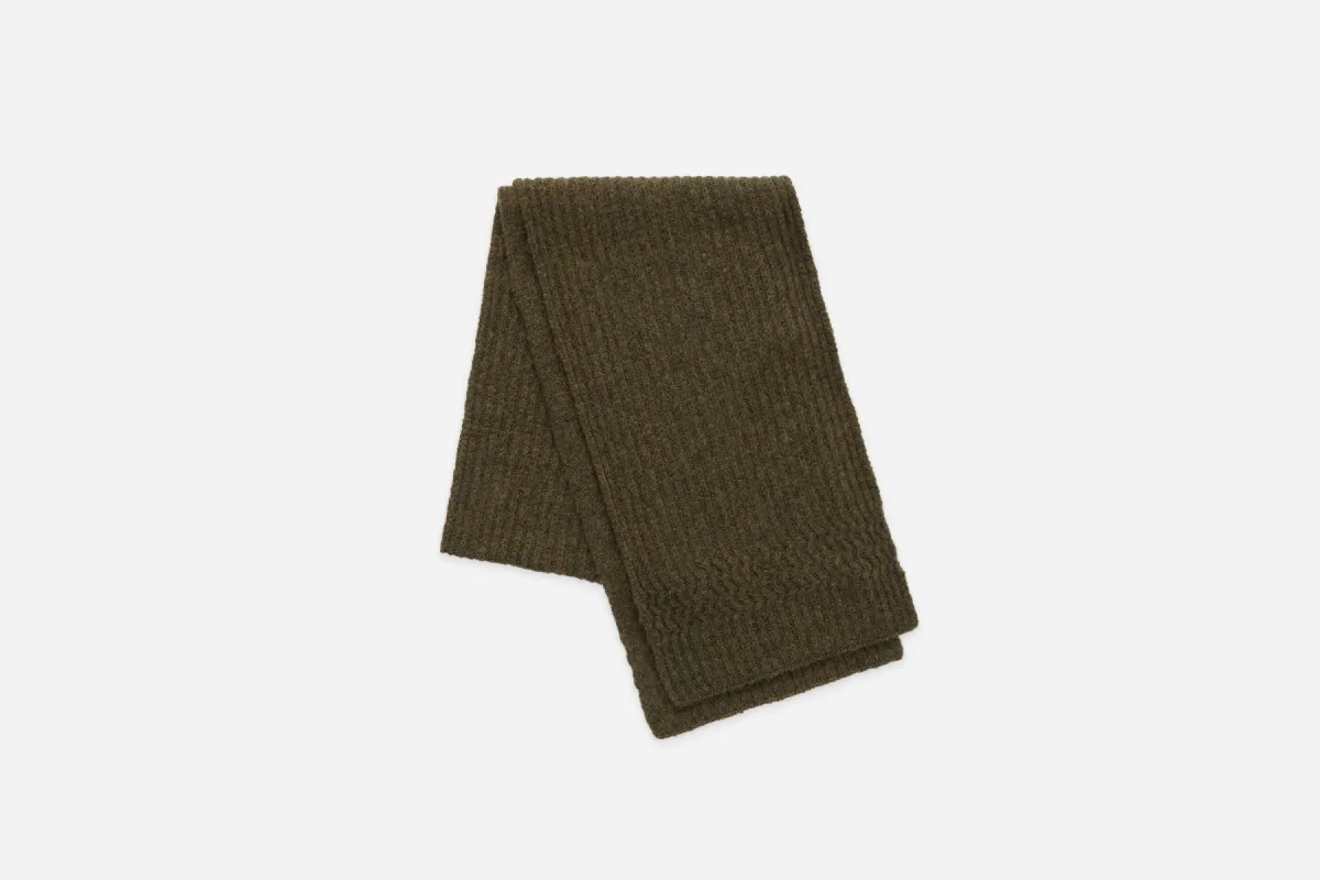 Alpaca Rib Scarf ~ Forest sold by 3sixteen
