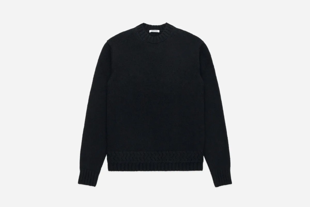 Alpaca Crewneck ~ Black sold by 3sixteen