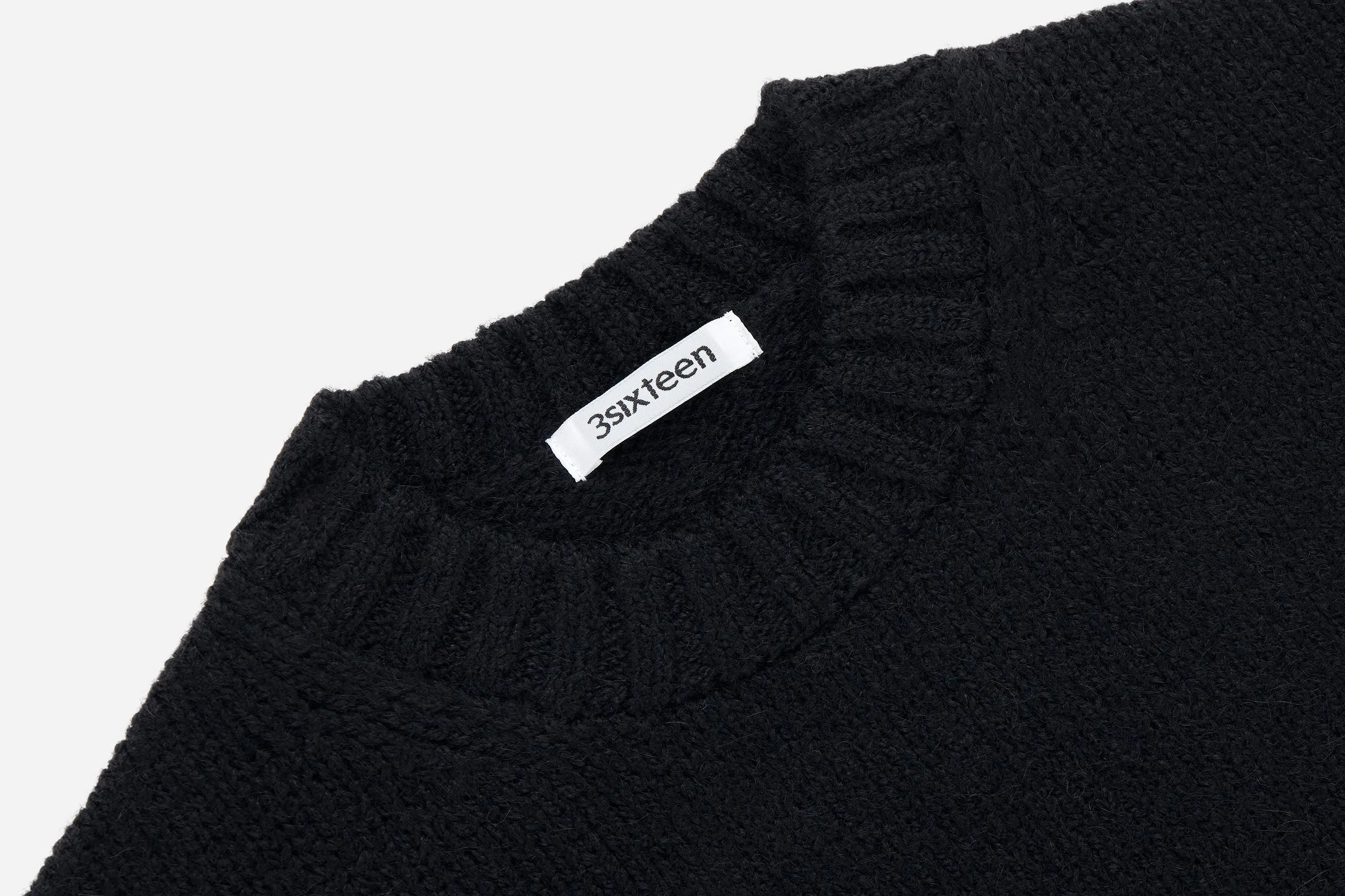 Alpaca Crewneck ~ Black sold by 3sixteen product image thumbnail 3