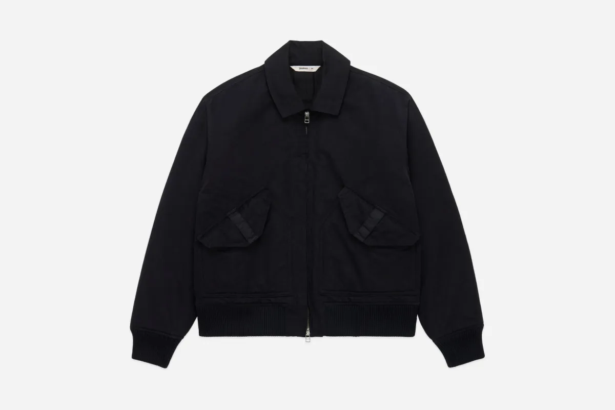 CWU Flight Jacket ~ Black Cotton/Nylon sold by 3sixteen