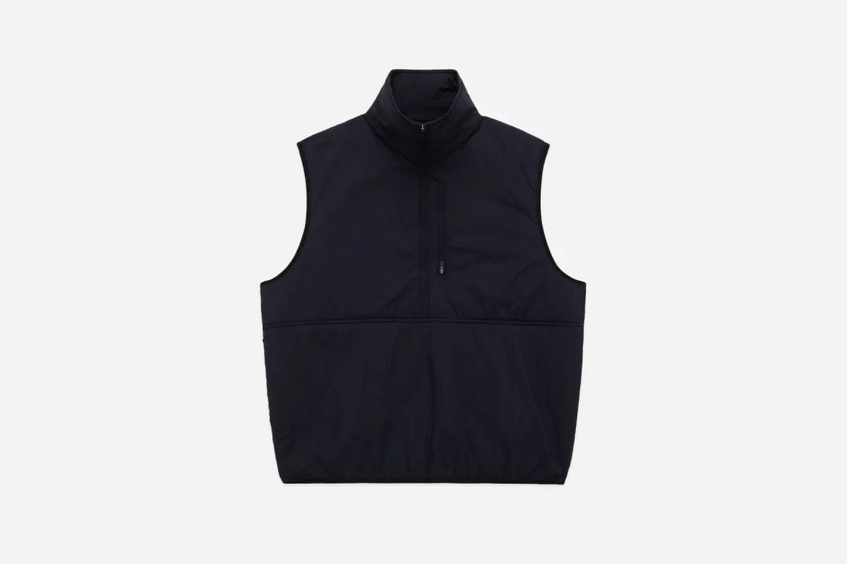 Puff Vest ~ Black Nylon sold by 3sixteen