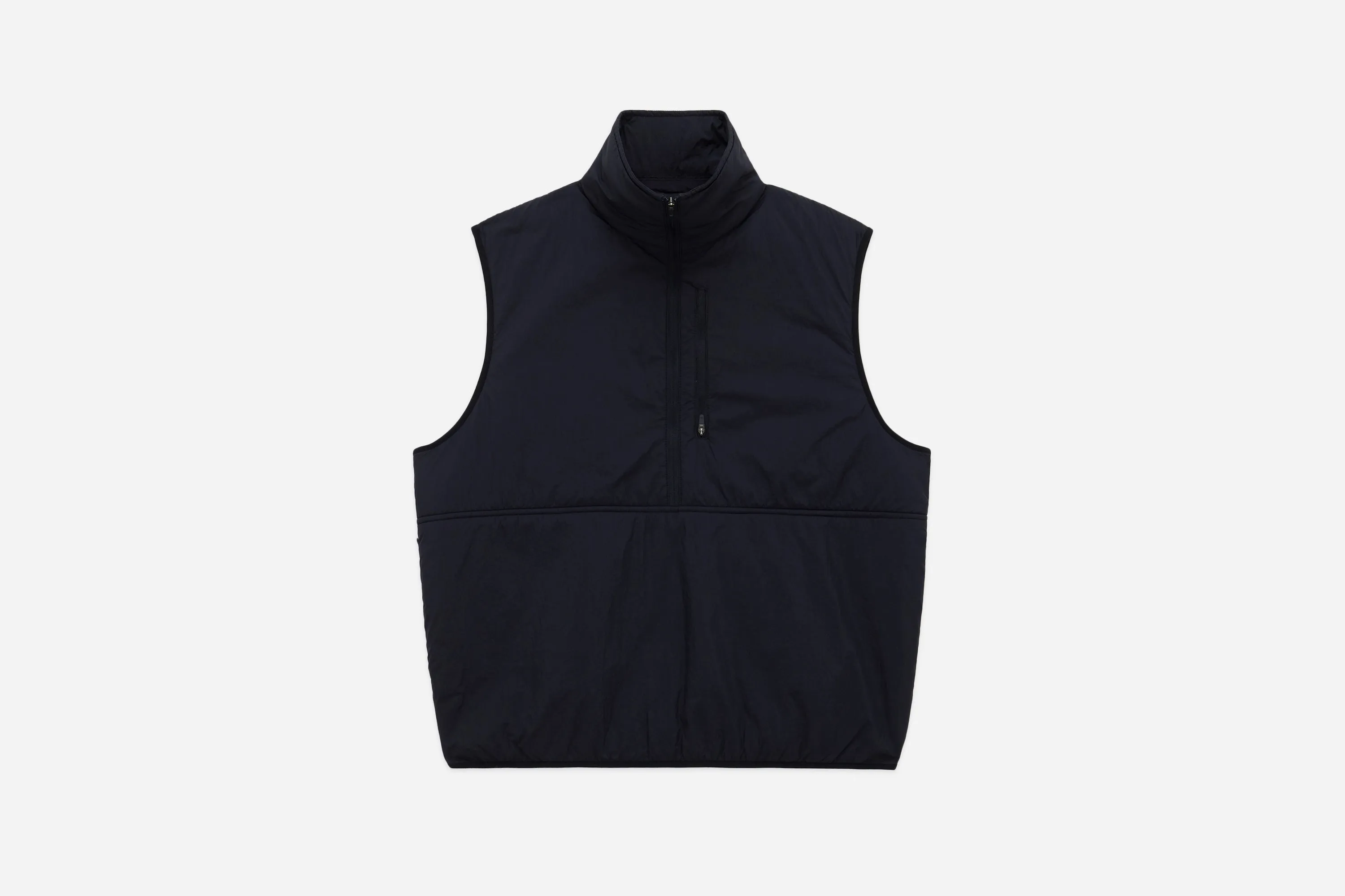 Puff Vest ~ Black Nylon sold by 3sixteen