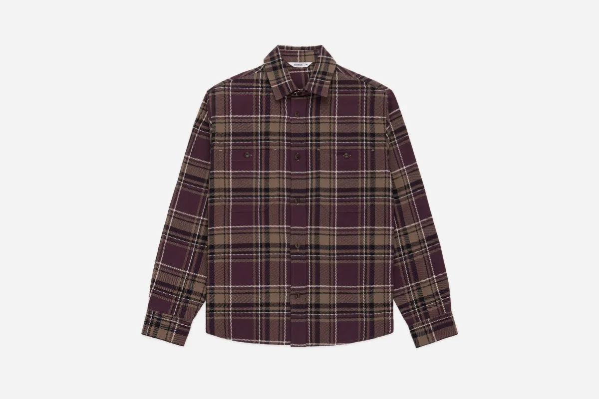 Utility Flannel ~ Burgundy Oak Plaid sold by 3sixteen