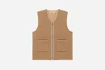 Zip Vest ~ Coyote Wool/Cashmere sold by 3sixteen