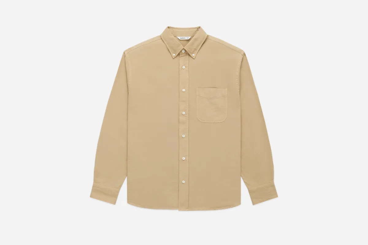 Big Oxford Shirt ~ Safari Tan sold by 3sixteen