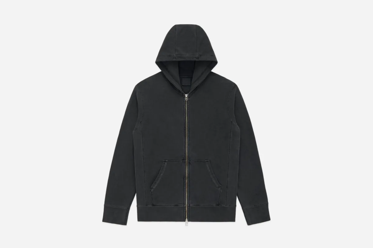 Garment Dyed French Terry Zip Hoody ~ Smoke made by 3sixteen